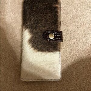 Cowhide Check Book Cover